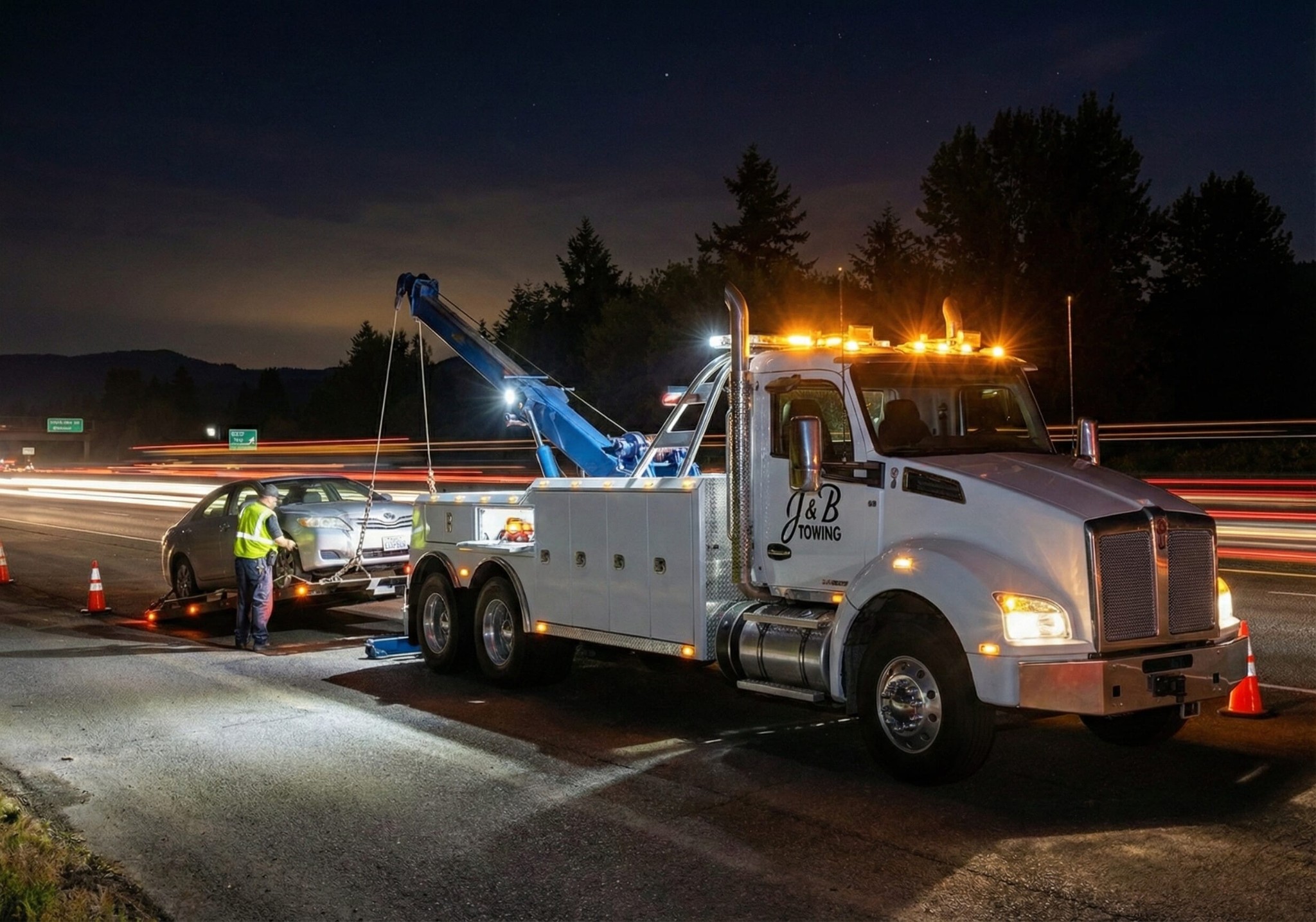 J&B Towing emergency towing and roadside assistance